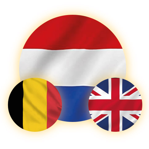 drapeau néerlandais allemand et anglais Cérélia