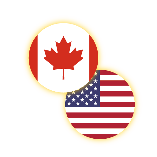 drapeau canadien et américain cérélia