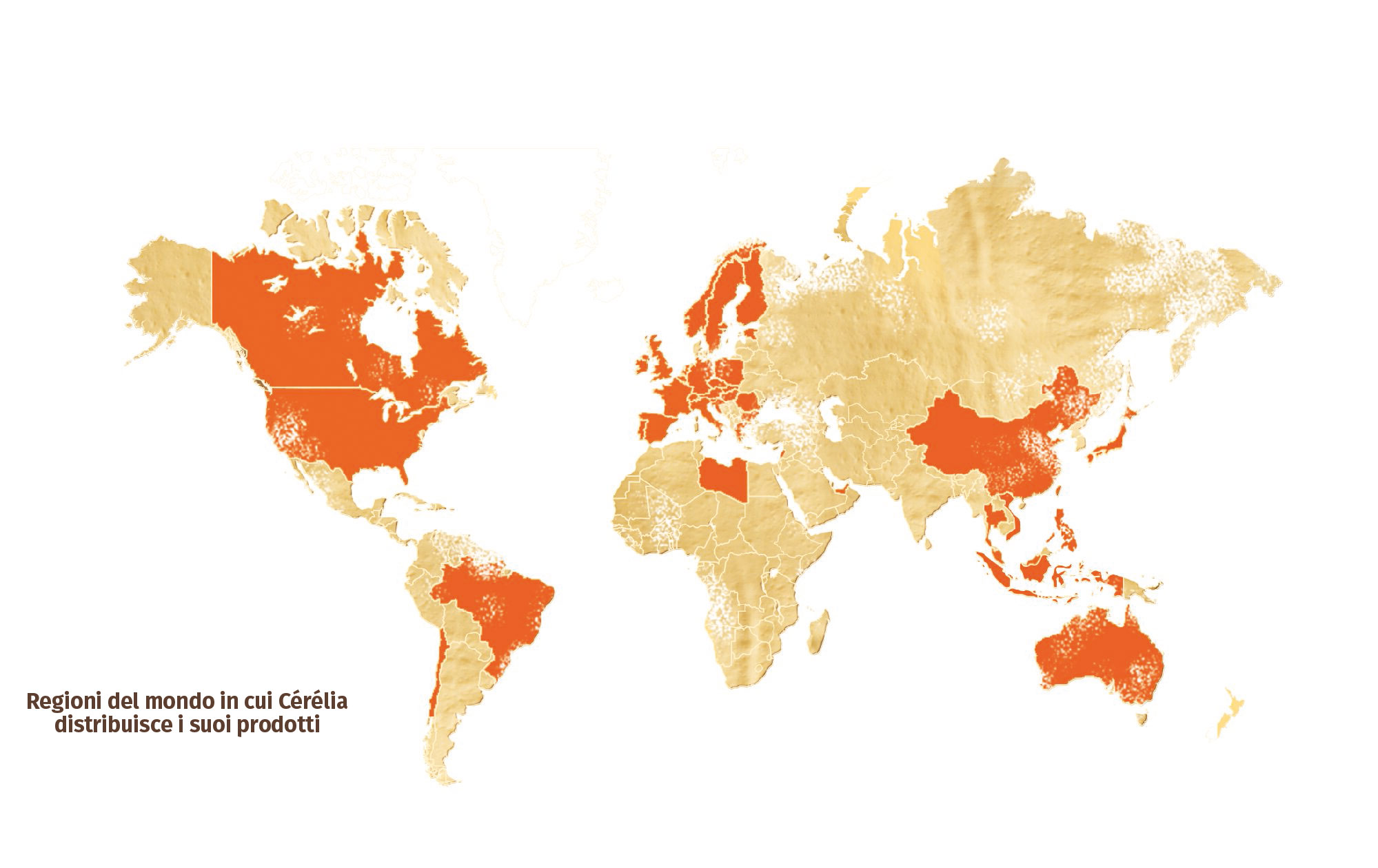 Pays dans lesquels Cérélia distribue ses produits