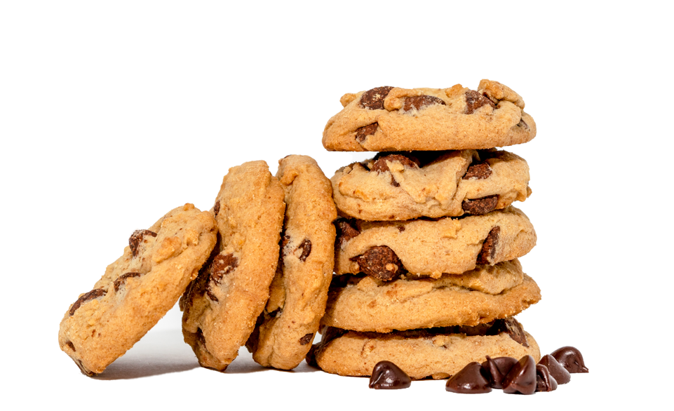 EBB stack of cookies pate à cookies surgelés english bay bakery